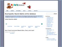 Tablet Screenshot of beaniepedia.com